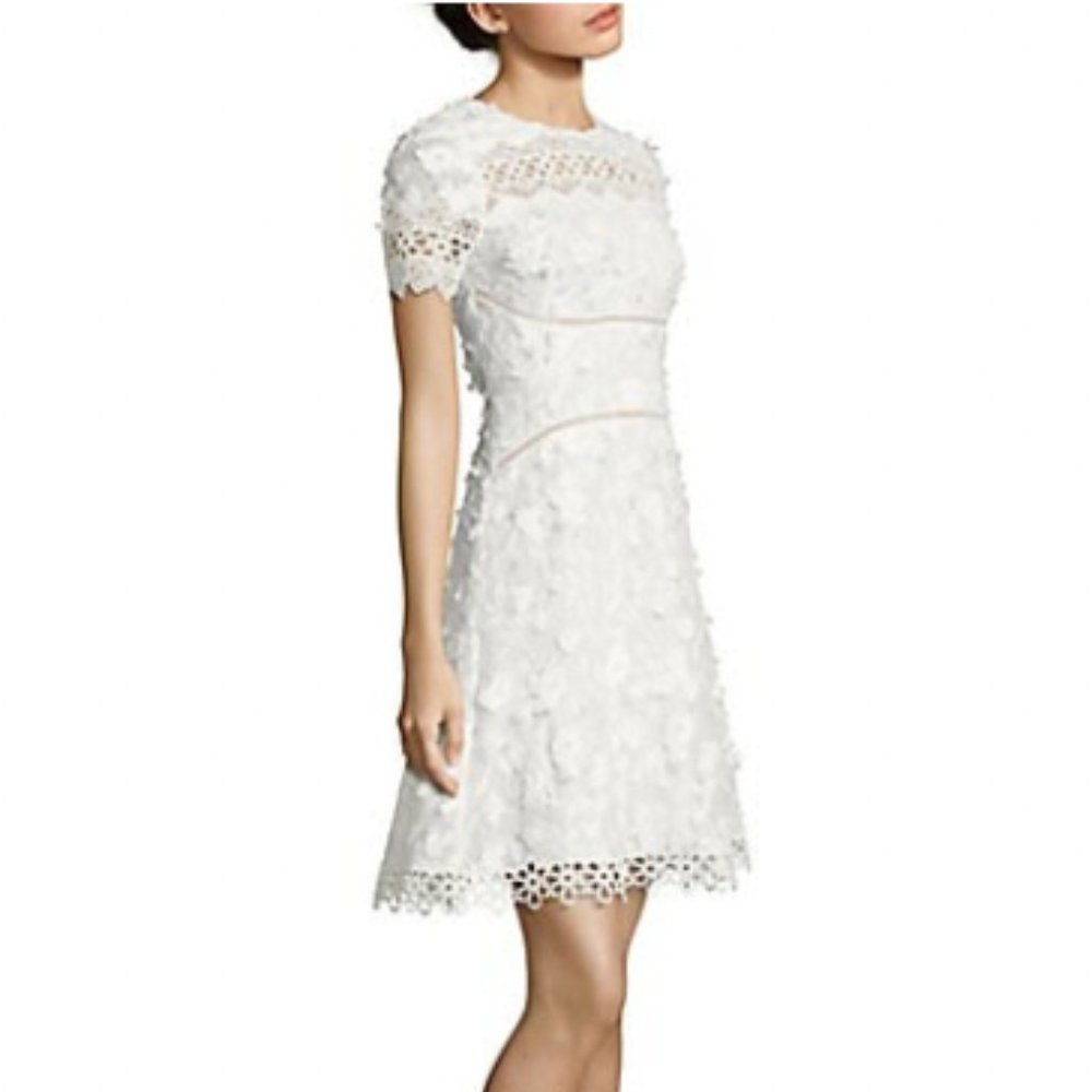 Elie Tahari A-line Dress in White